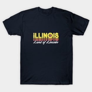 Retro Illinois Land of Lincoln T-Shirt